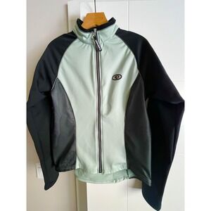 Pearl Izumi Thermal Fleece Full Zip Cycling Jacket Wind blocking Women's L Green